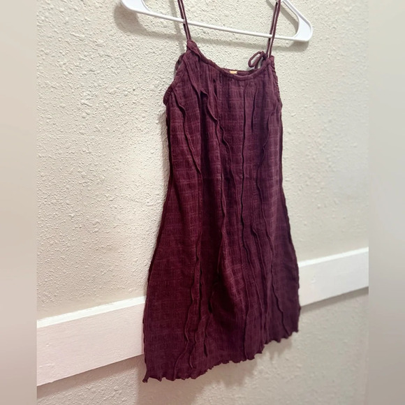 Free People Throwing Shade Mini Dress in Garnet NWOT - Women’s Size Small - Picture 5 of 10